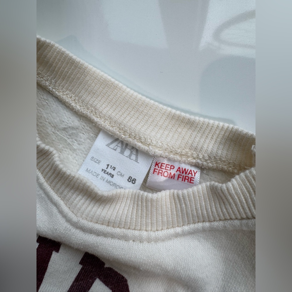 ZARA Baby “London EST 1975” Sweatshirt – Size 18 Months (86 cm) - Picture 3 of 5